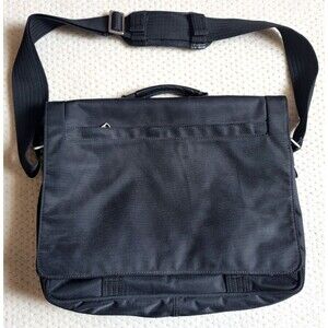 Vintage Banana Republic Ballistic Nylon Leather Expandable Laptop Messenger Bag